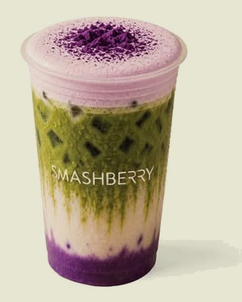 Matcha latté glacé Ubé Érable.